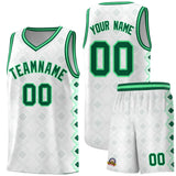 Custom White Side Blocks Sports Uniform Basketball Jersey