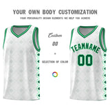 Custom White Side Blocks Sports Uniform Basketball Jersey