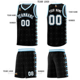 Custom Black Side Blocks Sports Uniform Basketball Jersey