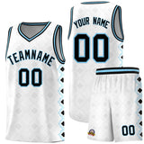 Custom White Side Blocks Sports Uniform Basketball Jersey