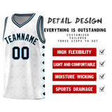 Custom White Side Blocks Sports Uniform Basketball Jersey