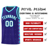 Custom Royal Side Blocks Sports Uniform Basketball Jersey