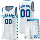 Custom White Side Blocks Sports Uniform Basketball Jersey