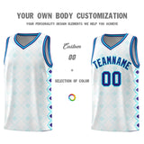 Custom White Side Blocks Sports Uniform Basketball Jersey