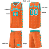 Custom Orange Side Blocks Sports Uniform Basketball Jersey