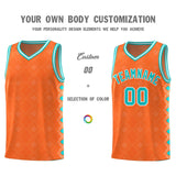 Custom Orange Side Blocks Sports Uniform Basketball Jersey