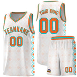 Custom White Side Blocks Sports Uniform Basketball Jersey