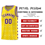 Custom Gold Side Blocks Sports Uniform Basketball Jersey