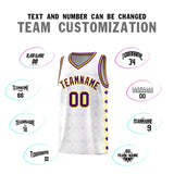 Custom White Side Blocks Sports Uniform Basketball Jersey
