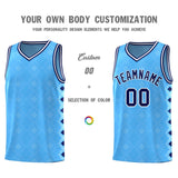 Custom Light Blue Side Blocks Sports Uniform Basketball Jersey