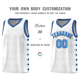 Custom White Side Blocks Sports Uniform Basketball Jersey