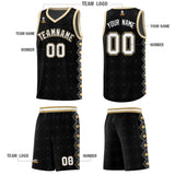 Custom Black Side Blocks Sports Uniform Basketball Jersey