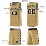 Custom Old Gold Side Blocks Sports Uniform Basketball Jersey