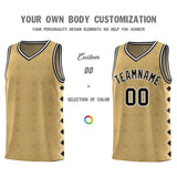 Custom Old Gold Side Blocks Sports Uniform Basketball Jersey