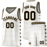 Custom White Side Blocks Sports Uniform Basketball Jersey