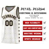 Custom White Side Blocks Sports Uniform Basketball Jersey