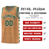 Custom Light Brown Side Blocks Sports Uniform Basketball Jersey