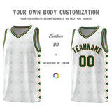 Custom White Side Blocks Sports Uniform Basketball Jersey