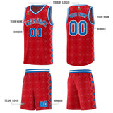 Custom Red Side Blocks Sports Uniform Basketball Jersey