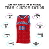 Custom Red Side Blocks Sports Uniform Basketball Jersey