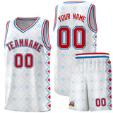 Custom White Side Blocks Sports Uniform Basketball Jersey