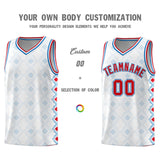 Custom White Side Blocks Sports Uniform Basketball Jersey