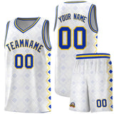 Custom White Side Blocks Sports Uniform Basketball Jersey