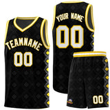 Custom Black Side Blocks Sports Uniform Basketball Jersey