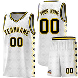 Custom White Side Blocks Sports Uniform Basketball Jersey