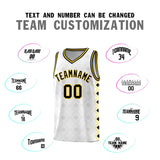 Custom White Side Blocks Sports Uniform Basketball Jersey
