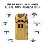 Custom Old Gold Side Blocks Sports Uniform Basketball Jersey