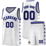 Custom White Side Blocks Sports Uniform Basketball Jersey