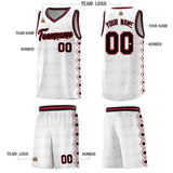 Custom White Side Blocks Sports Uniform Basketball Jersey