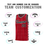 Custom Red Side Blocks Sports Uniform Basketball Jersey