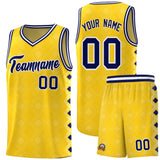 Custom Gold Side Blocks Sports Uniform Basketball Jersey