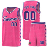 Custom Pink Side Blocks Sports Uniform Basketball Jersey