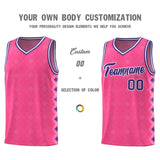 Custom Pink Side Blocks Sports Uniform Basketball Jersey