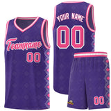 Custom Purple Side Blocks Sports Uniform Basketball Jersey