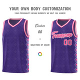Custom Purple Side Blocks Sports Uniform Basketball Jersey