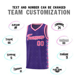 Custom Purple Side Blocks Sports Uniform Basketball Jersey