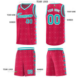 Custom Red Side Blocks Sports Uniform Basketball Jersey