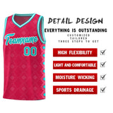 Custom Red Side Blocks Sports Uniform Basketball Jersey