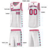 Custom White Side Blocks Sports Uniform Basketball Jersey