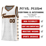 Custom White Side Blocks Sports Uniform Basketball Jersey