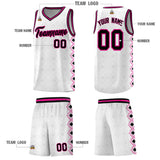 Custom White Side Blocks Sports Uniform Basketball Jersey