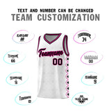 Custom White Side Blocks Sports Uniform Basketball Jersey