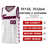 Custom White Side Blocks Sports Uniform Basketball Jersey