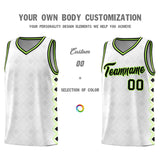 Custom White Side Blocks Sports Uniform Basketball Jersey