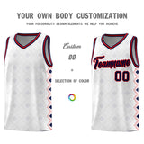 Custom White Side Blocks Sports Uniform Basketball Jersey