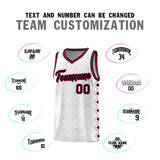 Custom White Side Blocks Sports Uniform Basketball Jersey